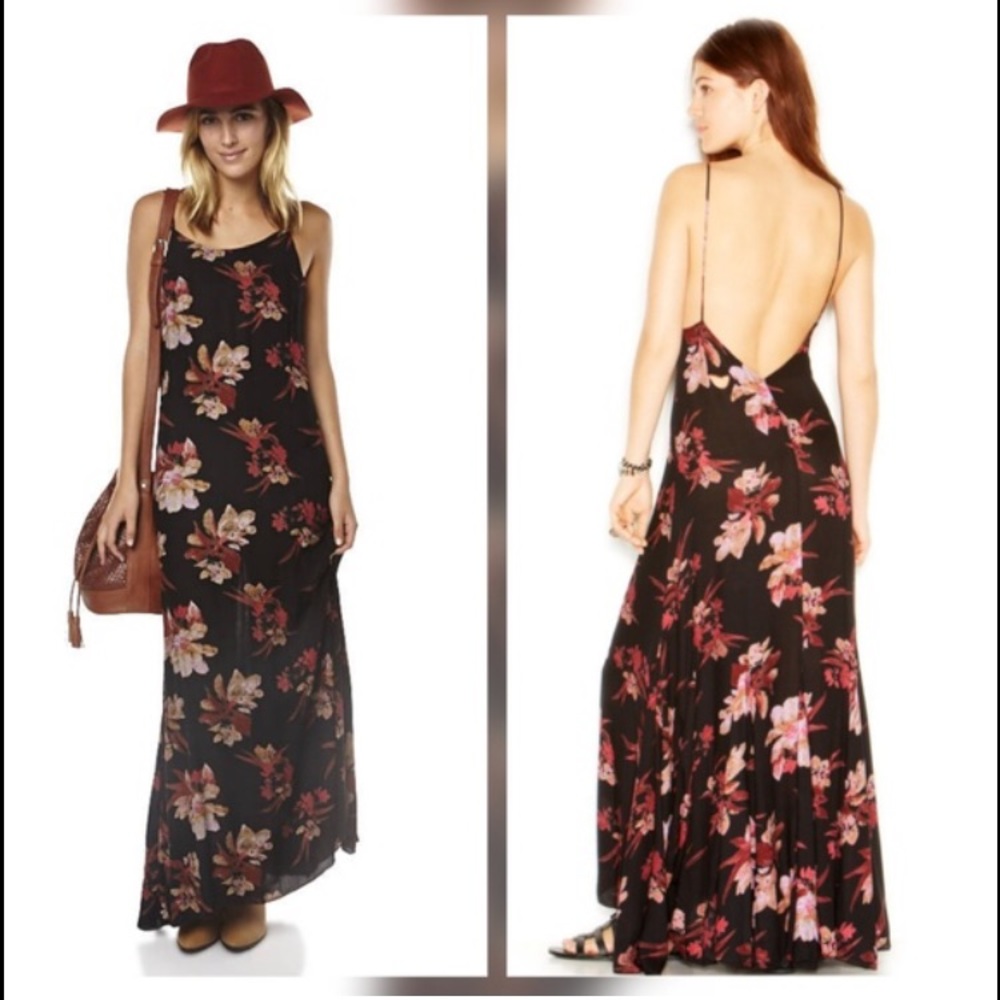 NWT FREE PEOPLE CHASING STARS MAXI DRESS S